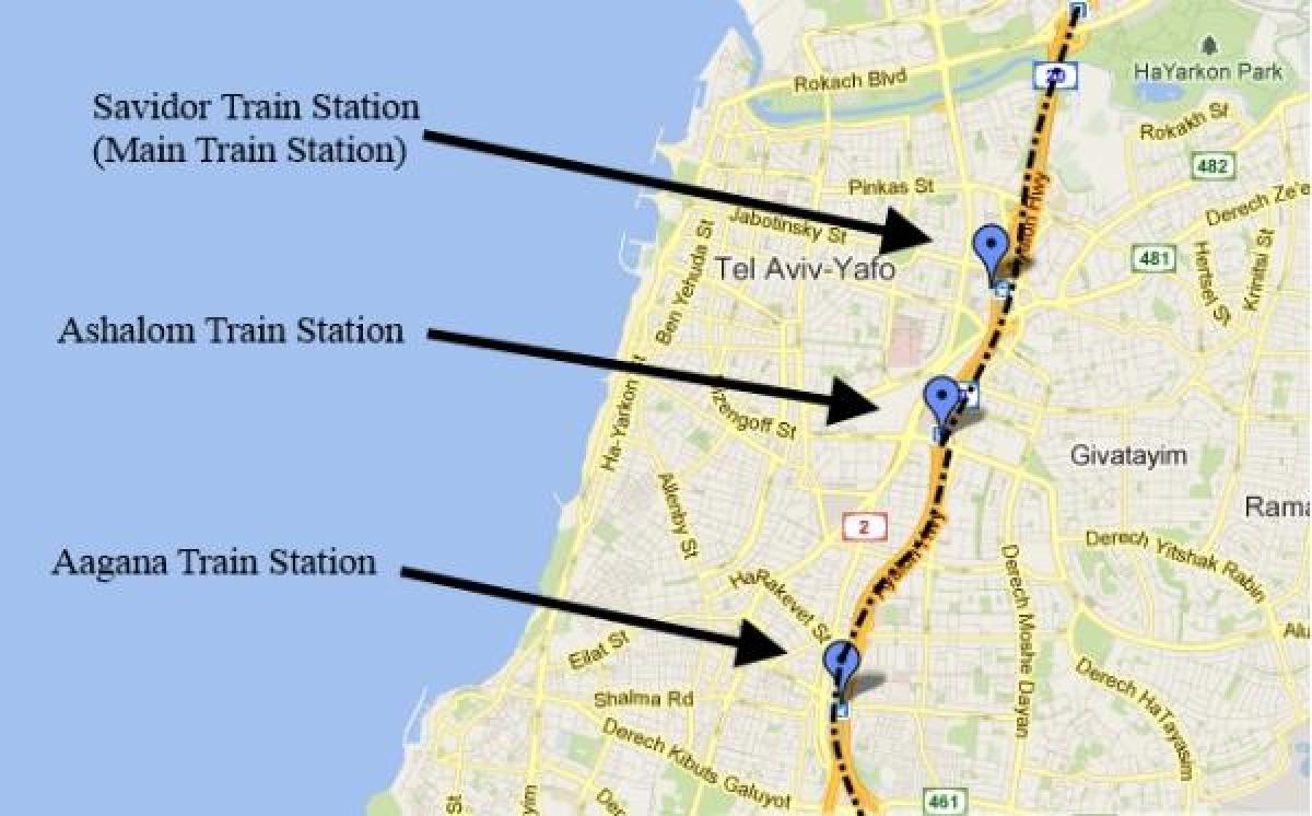 خريطة sherut خريطة تل أبيب