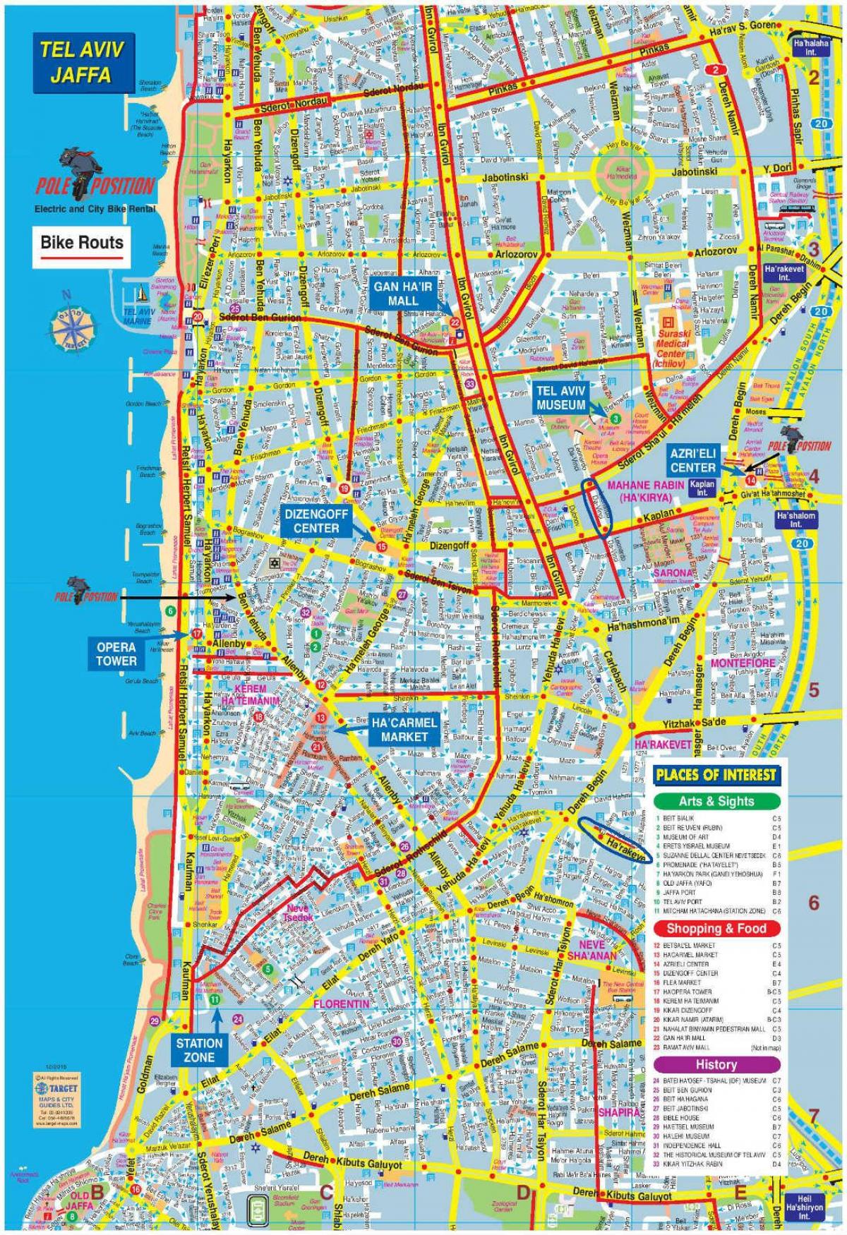 خريطة تل أبيب الدراجة