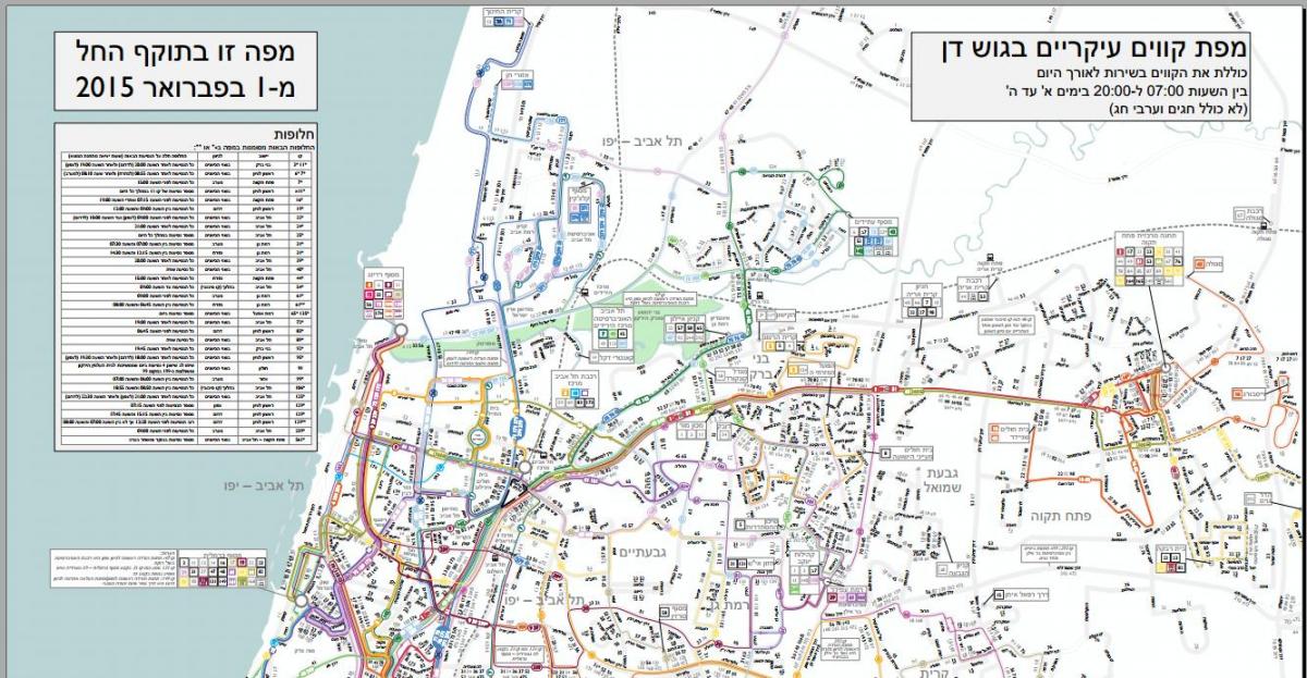 تل أبيب الحافلات خريطة