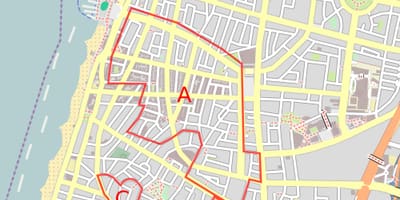 خريطة المدينة البيضاء في تل أبيب