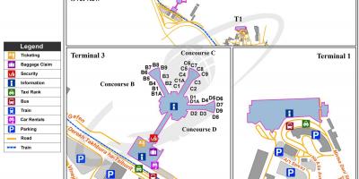 مطار بن غوريون المبنى رقم 3 خريطة