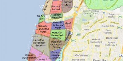 تل أبيب الأحياء خريطة